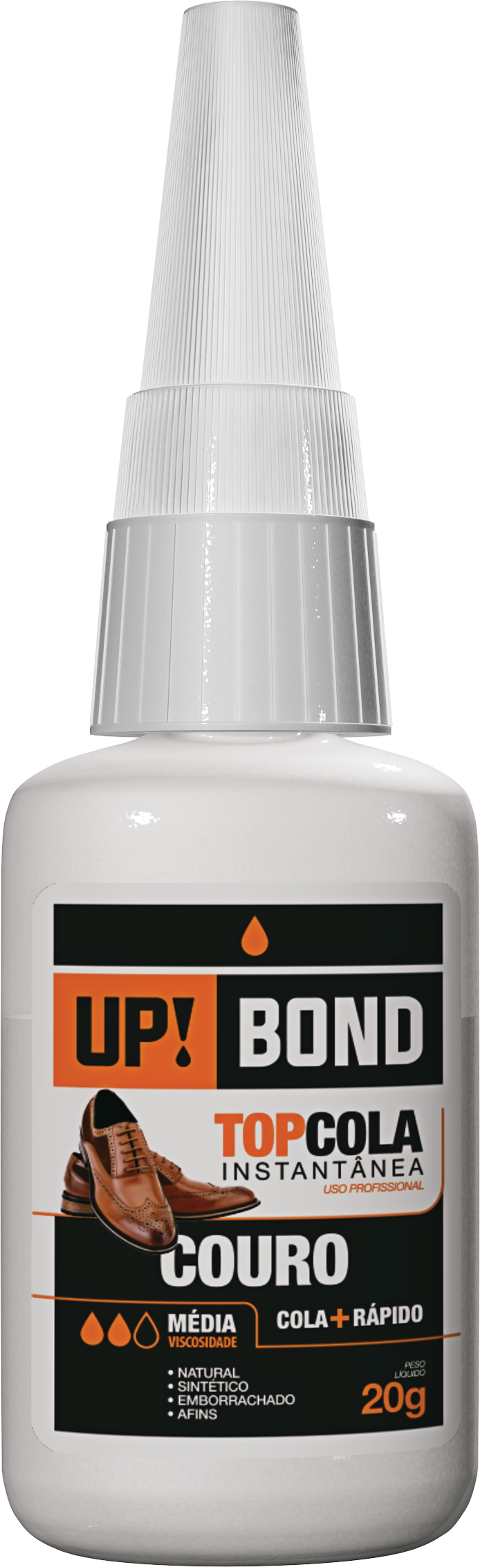 ADESIVO CIANOACRILATO - TOP COLA INSTANTÂNEA COURO 20G - VISCOSIDADE MÉDIA